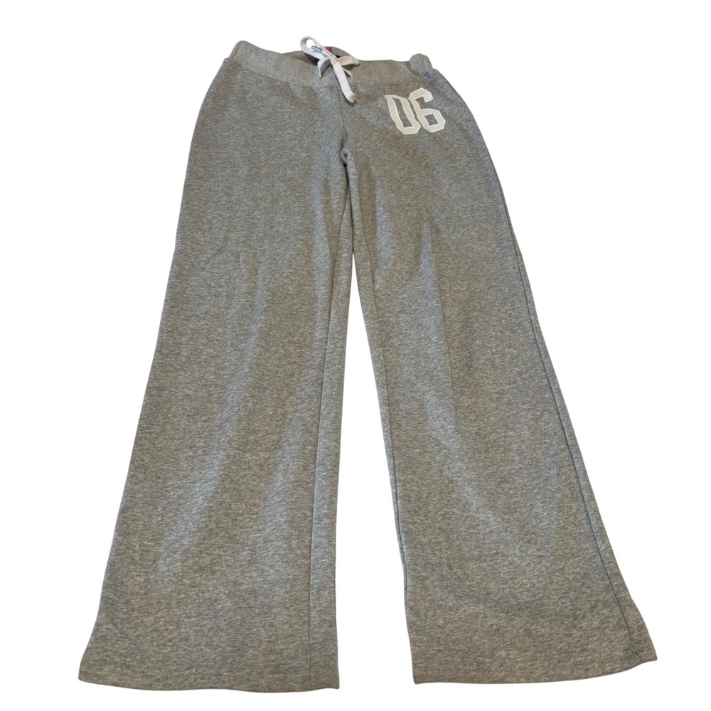 Edikted Gray Wide Leg Sweatpants 06 Graphic Drawstring Lounge Pants Womens Small